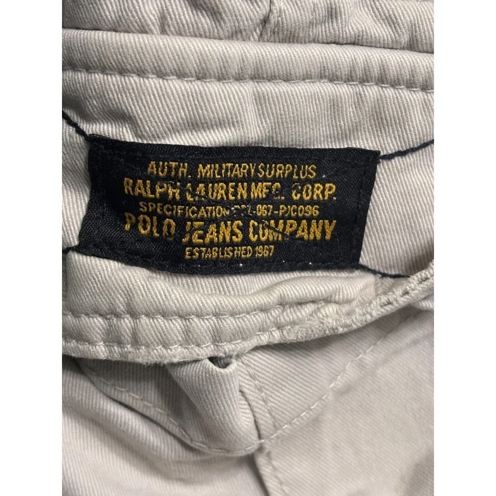 Polo Jeans Company Ralph Lauren Men's Cargo Shorts Size 36 Khaki Beige Cotton